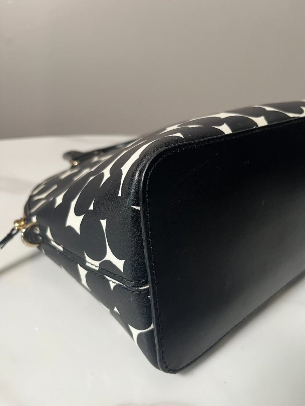 Kate Spade Grove Street Carli Splodge Dot Satchel Black Cream + COA - Picture 7 of 14